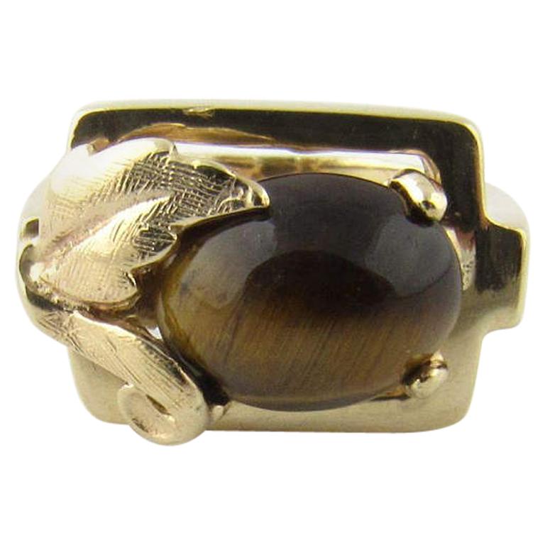 14 Karat Yellow Gold Tiger's Eye Ring