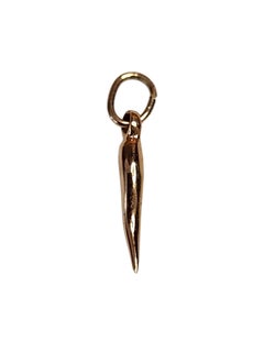 14 Karat Yellow Gold Tiny Italian Horn Pendant #24057