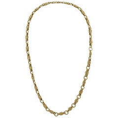 14 Karat Yellow Gold "Toggle" Necklace