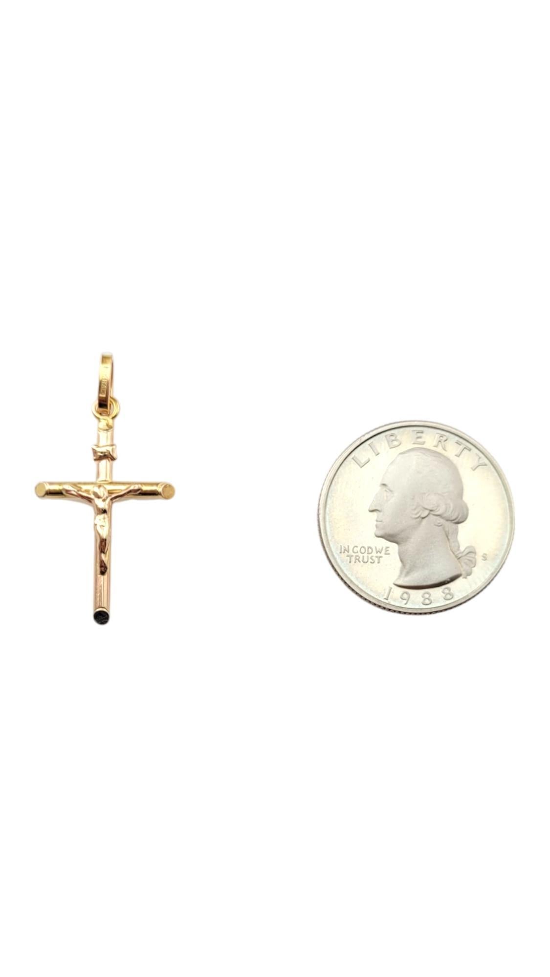 Pendentif croix cure-dents en or jaune 14 carats #20905 Bon état - En vente à Washington Depot, CT