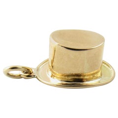 14 Karat Yellow Gold Top Hat Charm
