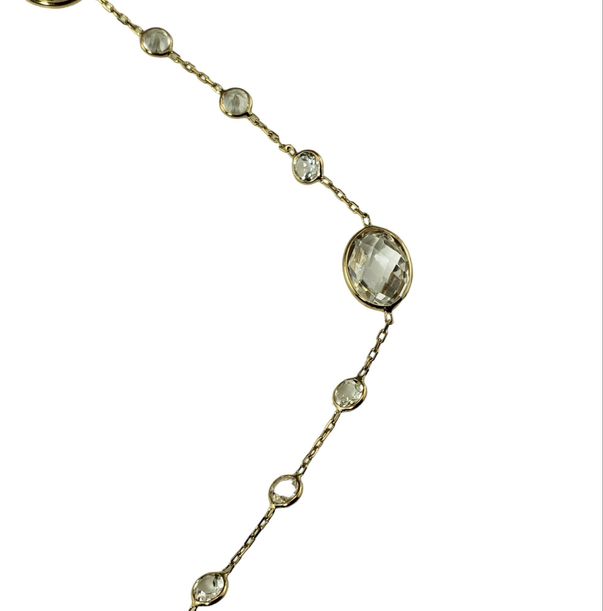 Taille ovale Collier de topaze en or jaune 14 carats n°15781 en vente