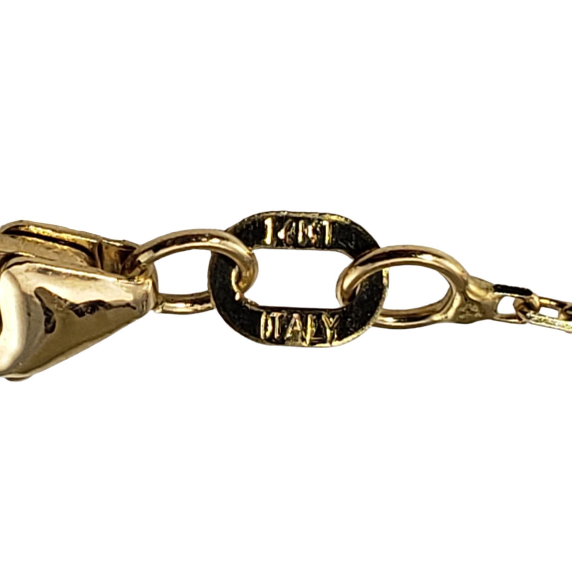 Women's 14 Karat Yellow Gold Topaz Necklace #15781 For Sale