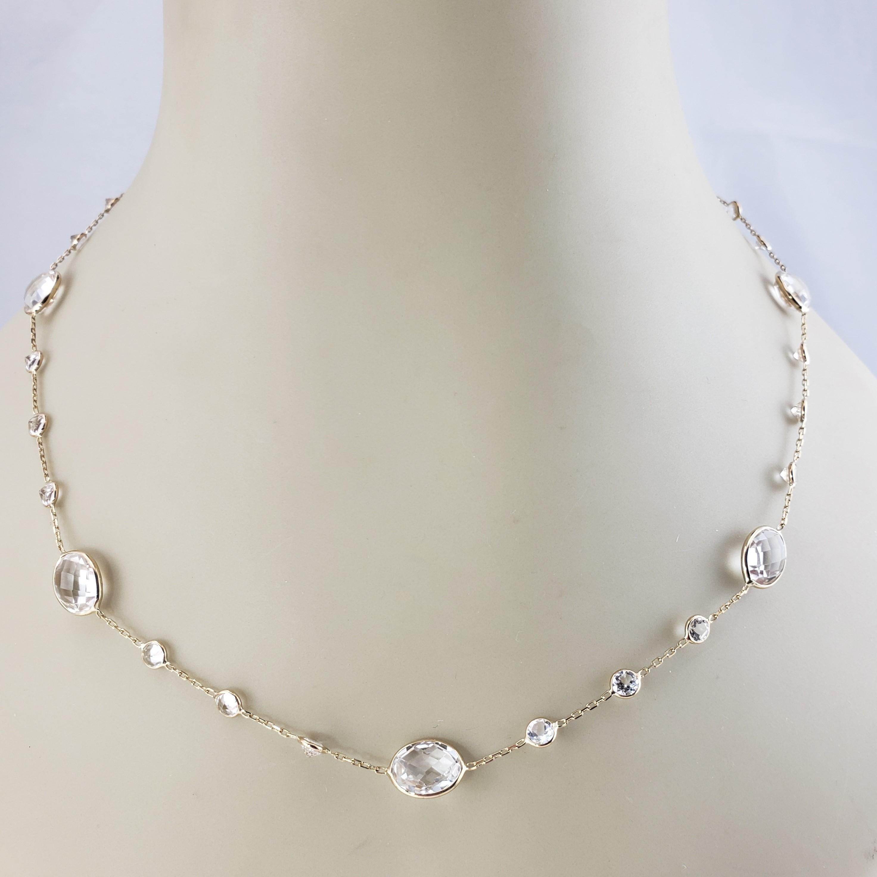 14 Karat Yellow Gold Topaz Necklace #15781 For Sale 1