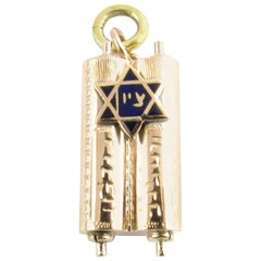 14 Karat Yellow Gold Torah Pendant