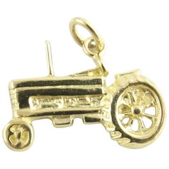 Vintage 14 Karat Yellow Gold Tractor Charm