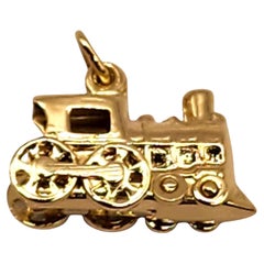 14 Karat Yellow Gold Train Engine Charm #19984