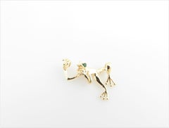 14 Karat Yellow Gold Tree Frog Pendant
