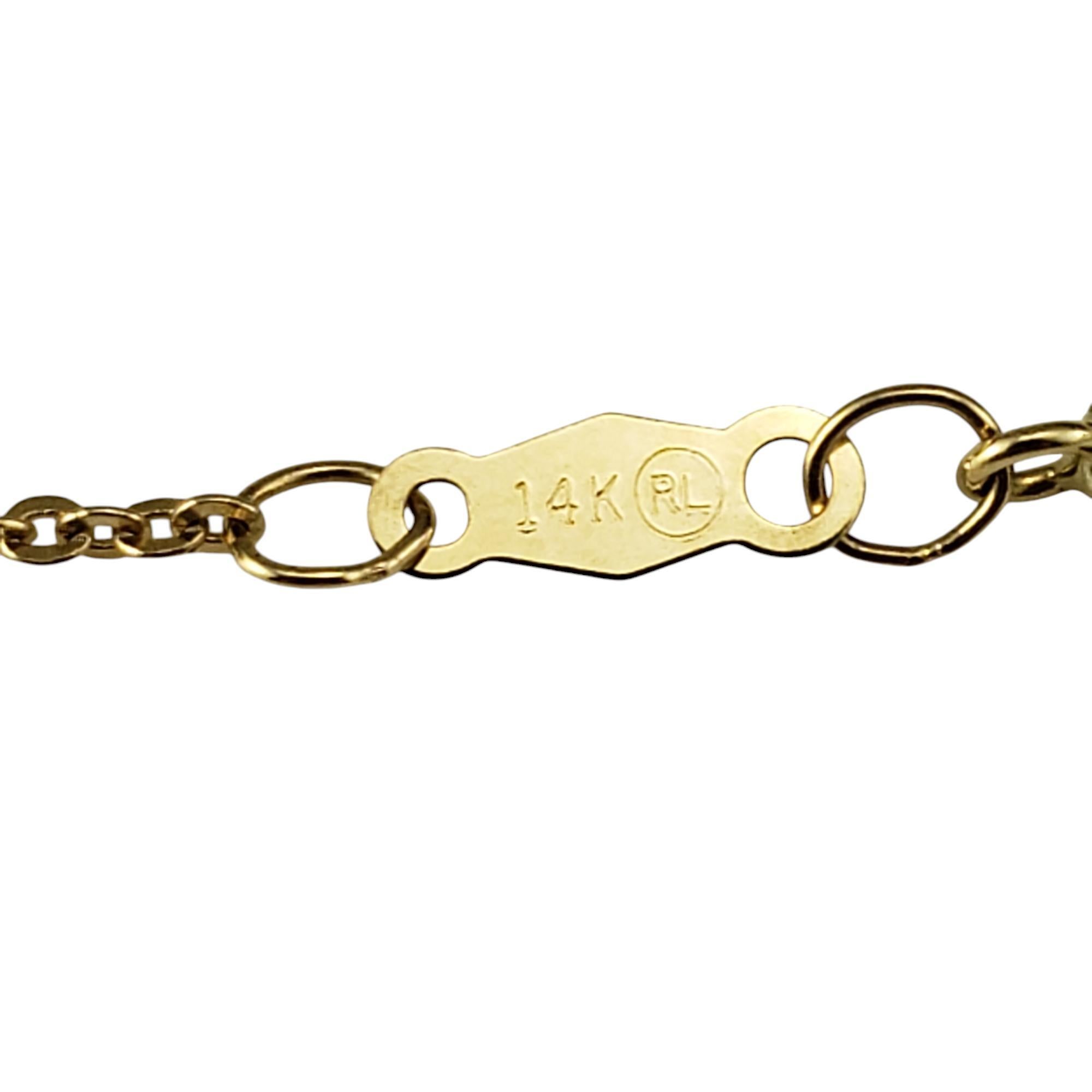 Collier pendentif triangulaire en or jaune 14 carats n° 20634 en vente 1