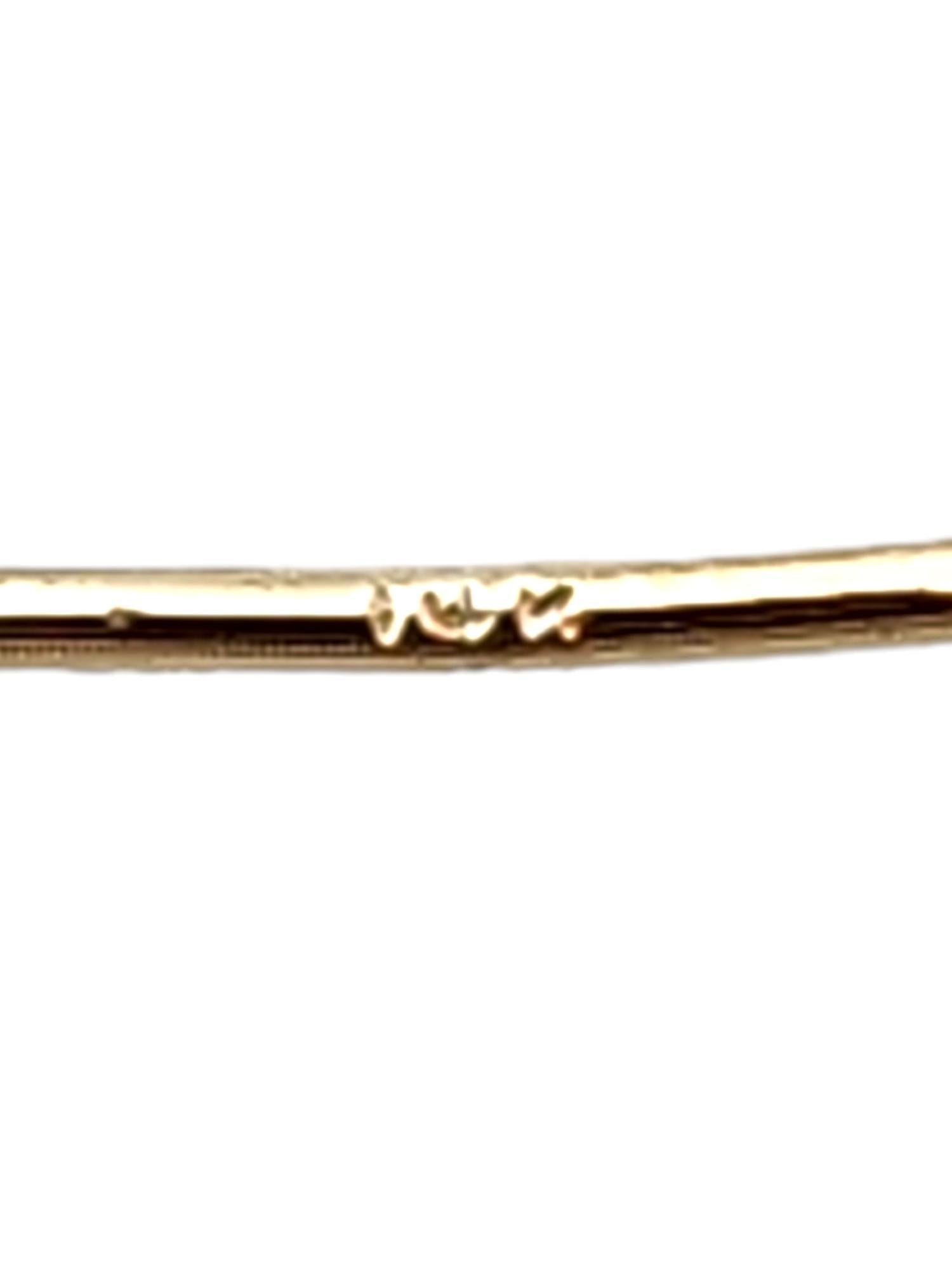 14 Karat Yellow Gold Triple Hoop Earrings #19140 2