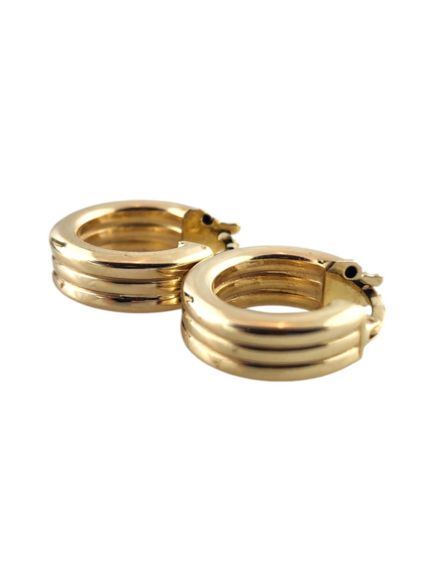 14 Karat Yellow Gold Triple Hoop Earrings #20076 1