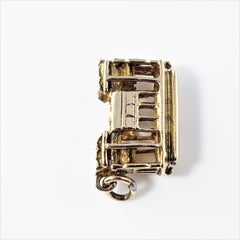 14 Karat Yellow Gold Trolley Car Charm