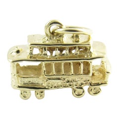 14 Karat Yellow Gold Trolley Car Charm