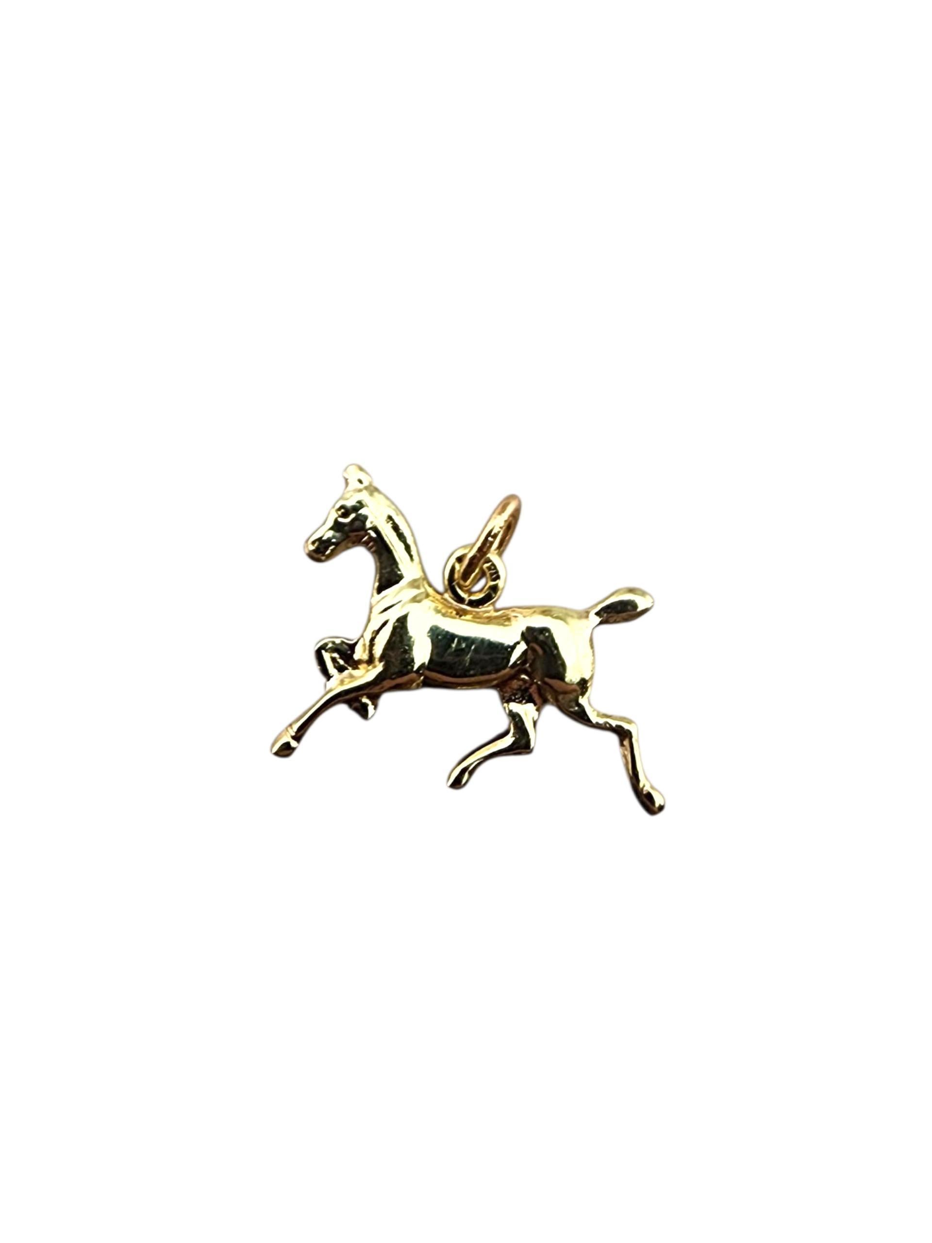 Contemporain Charm en or jaune 14 carats pour cheval de trot #23272 en vente
