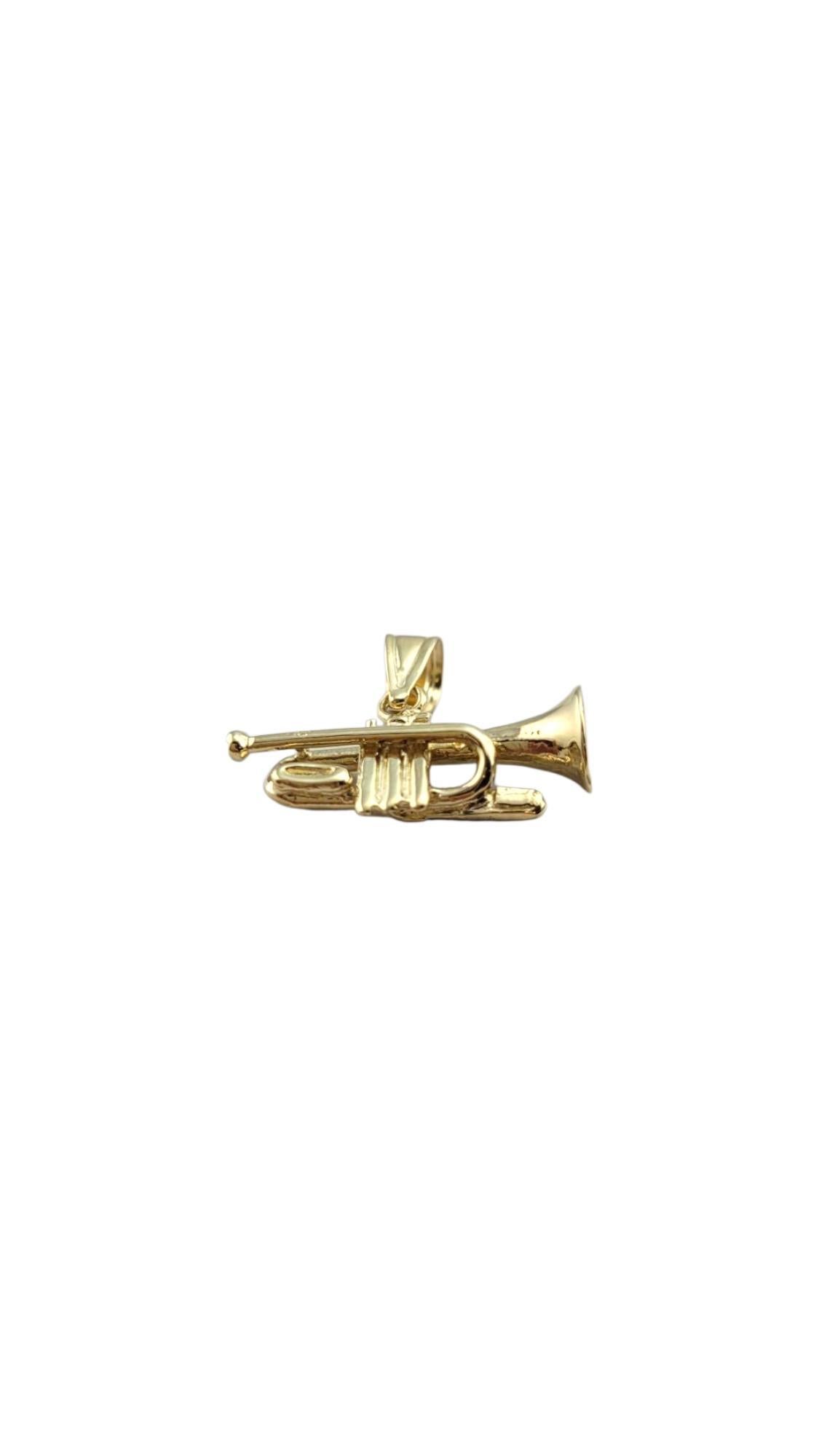 Women's 14 Karat Yellow Gold Trumpet Charm #22238 For Sale