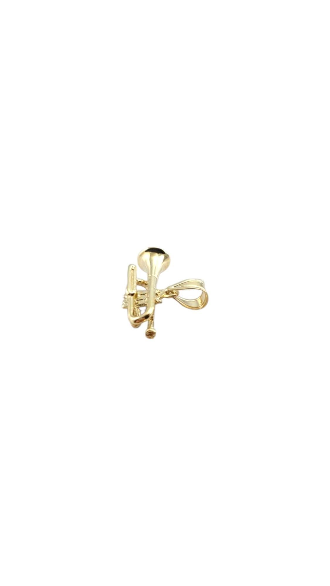 14 Karat Yellow Gold Trumpet Charm #22238 For Sale 1