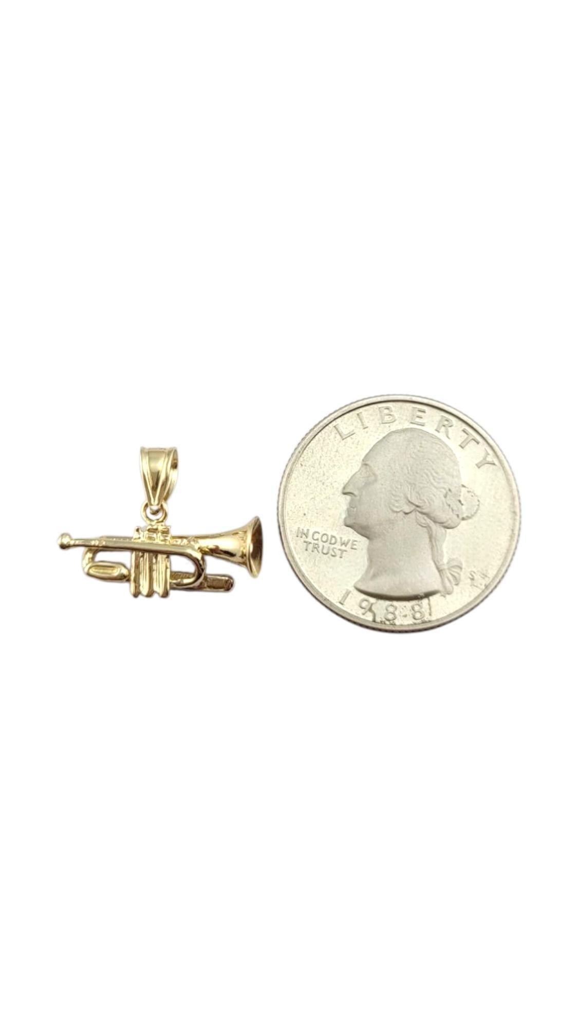 14 Karat Yellow Gold Trumpet Charm #22238 For Sale 4