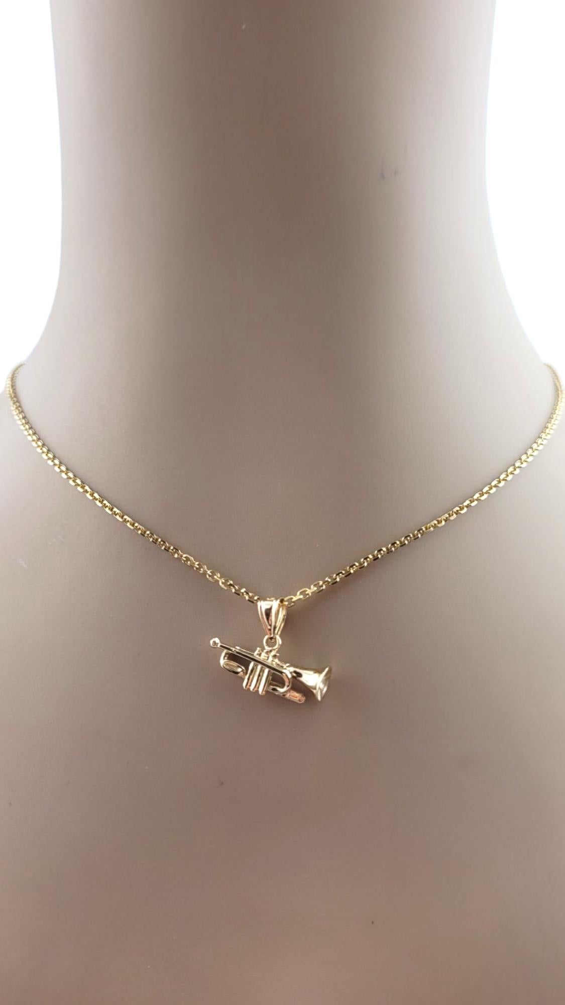 14 Karat Yellow Gold Trumpet Charm #22238 For Sale 5