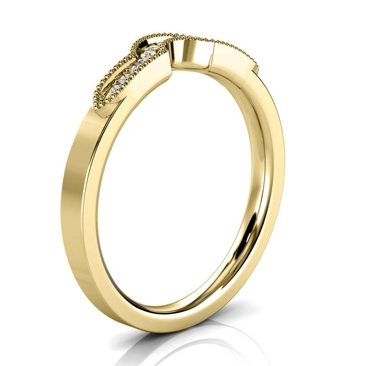 For Sale:  14 Karat Yellow Gold Turin Diamond Ring '1/10 Carat' 2