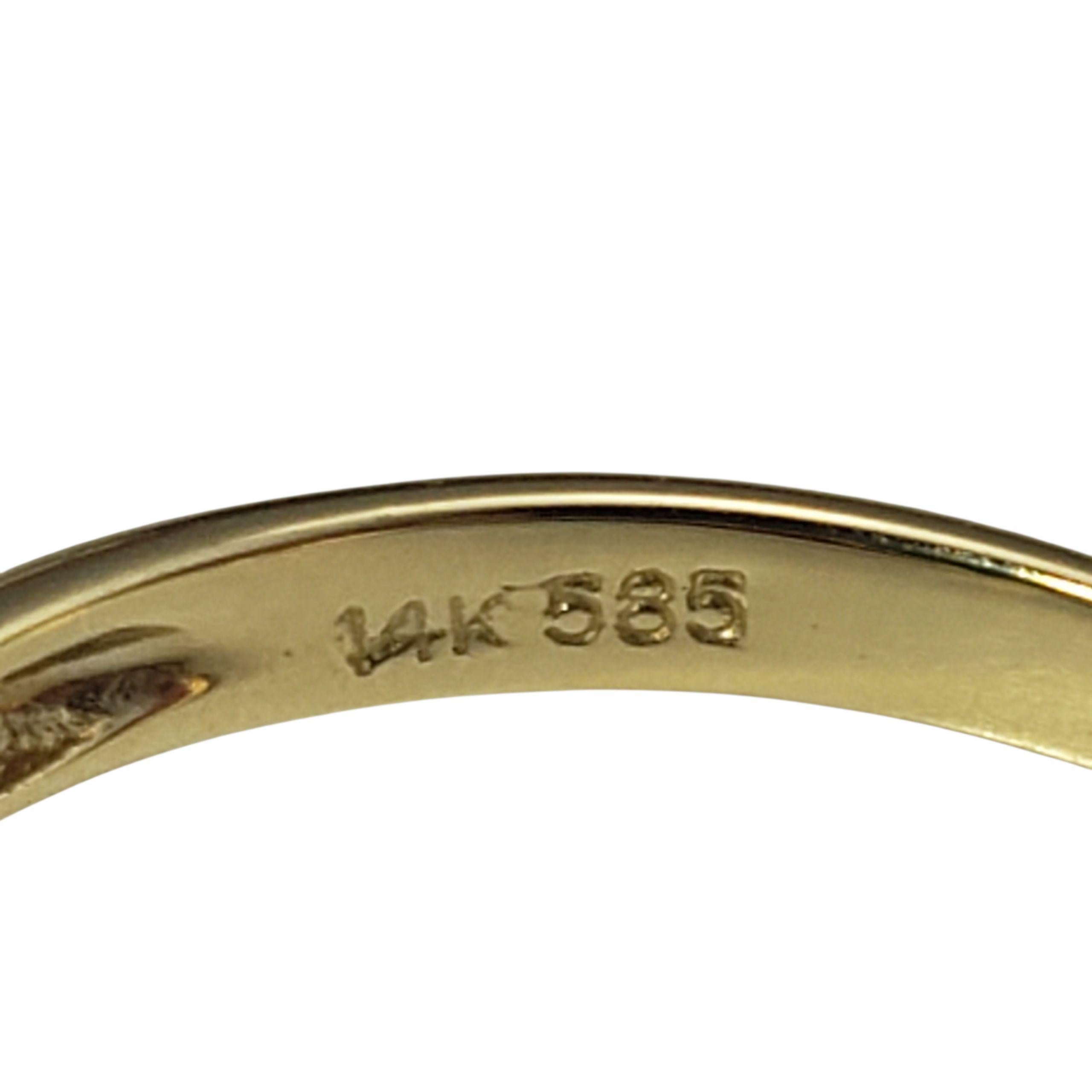 Donna Anello in oro giallo 14 carati con turchese e diamanti misura 6,75 #22563 in vendita