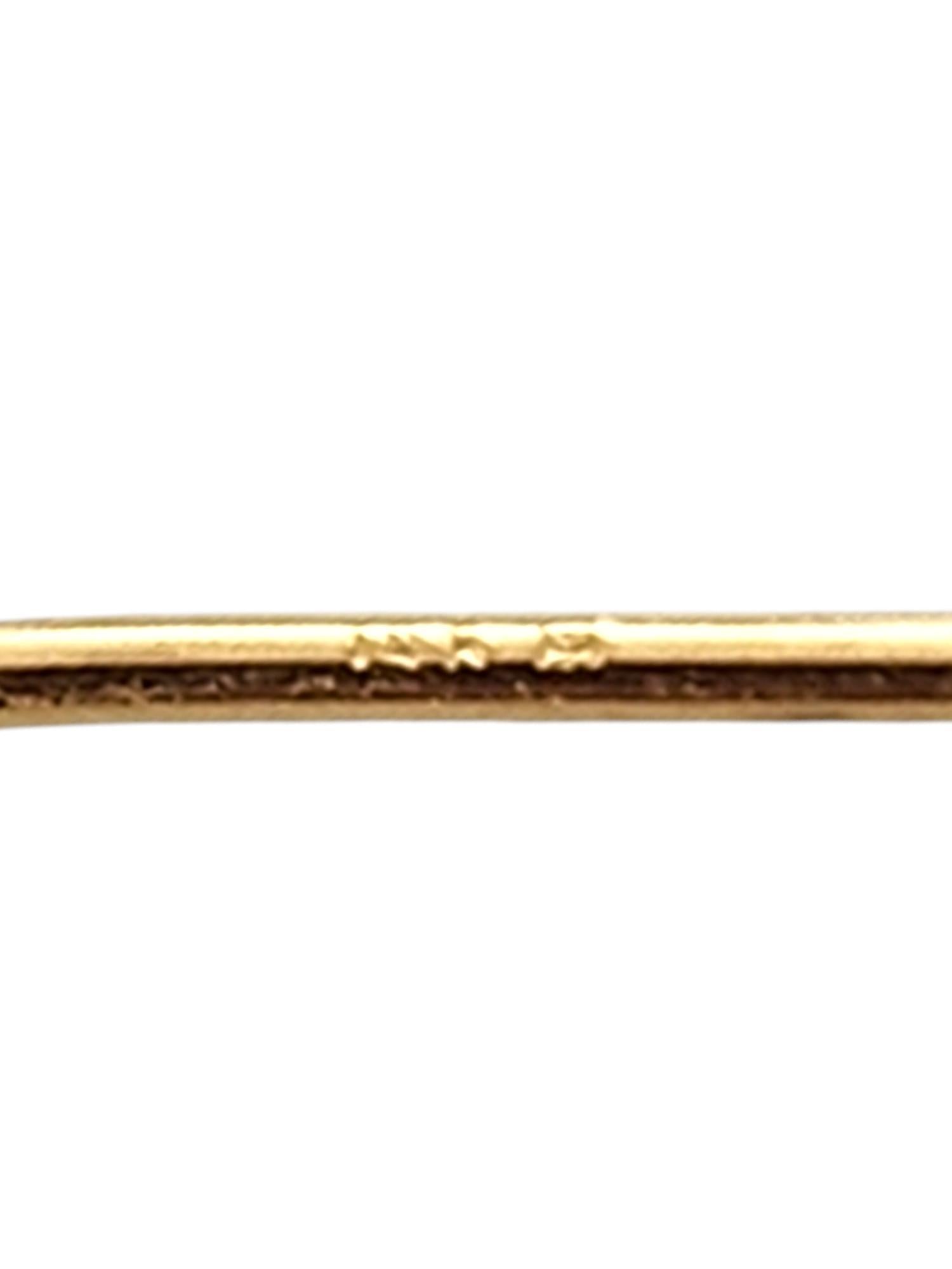 14 Karat Gelbgold Türkis geschnitzte Perlen-Ohrringe #19818 im Angebot 1