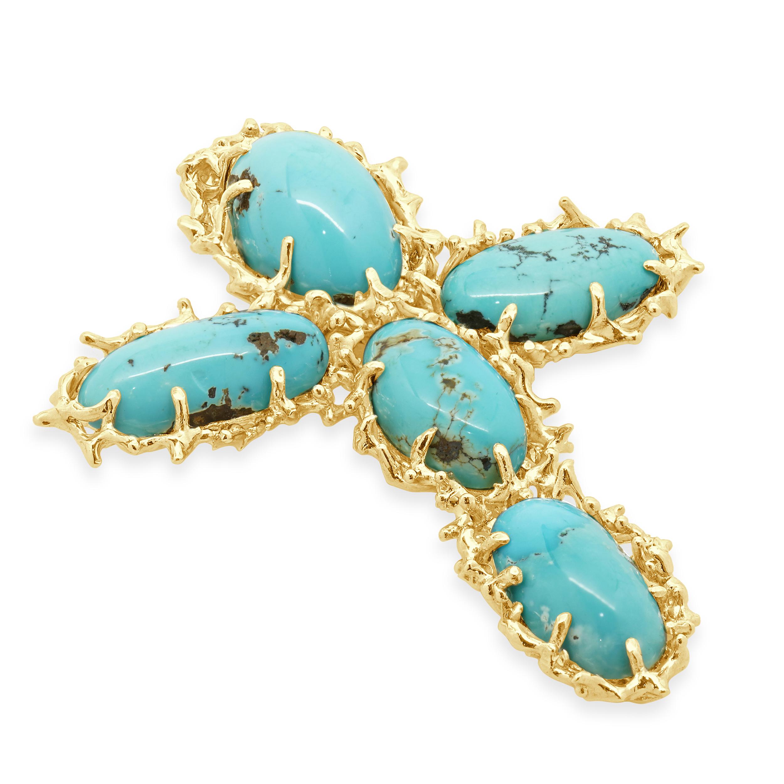 Designer : design personnalisé
Matériau : Or jaune 14K
Dimensions : le pendentif mesure environ 69 mm x 58 mm.
Poids : 27,57 grammes