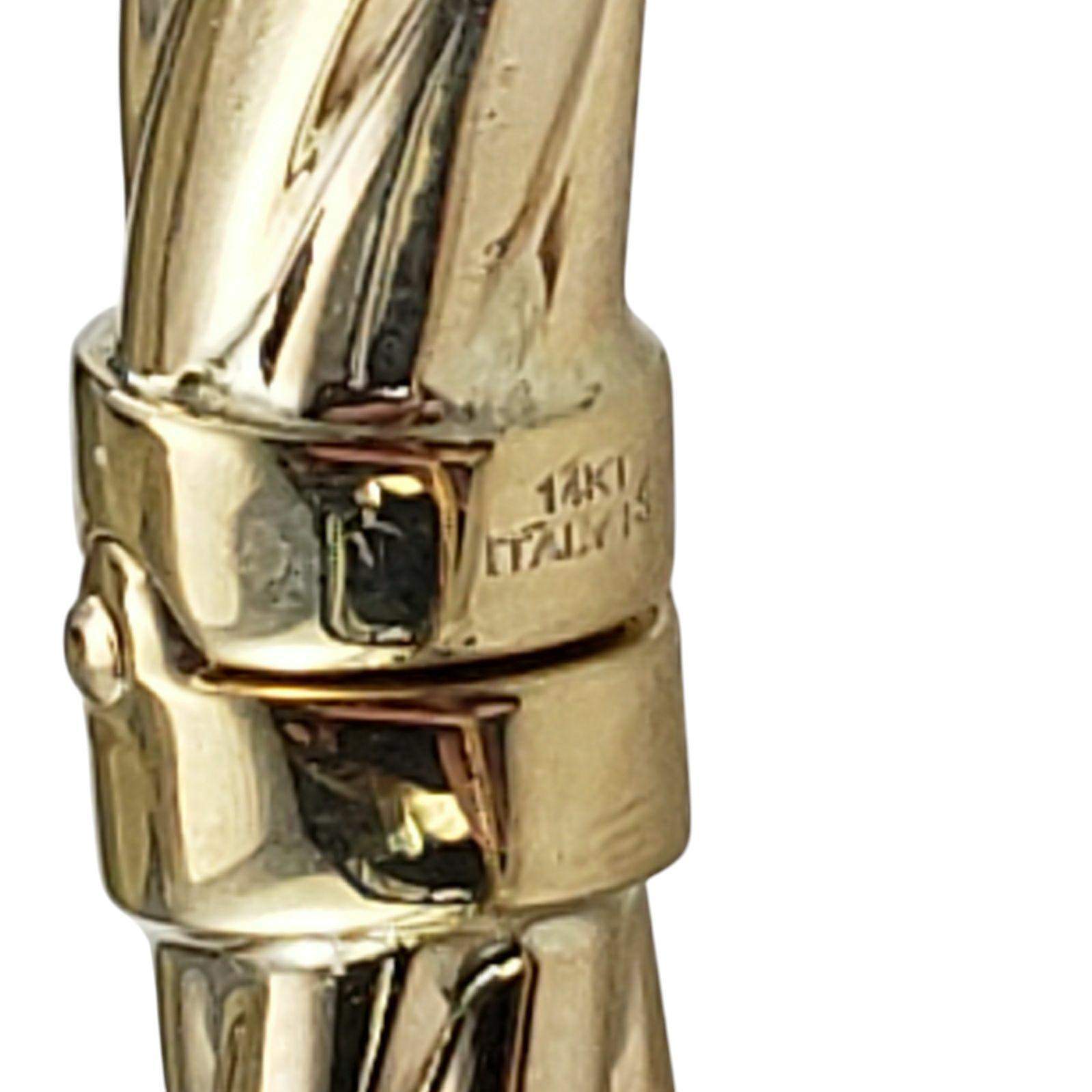 Women's 14 Karat Yellow Gold Twist Bangle Bracelet #20873