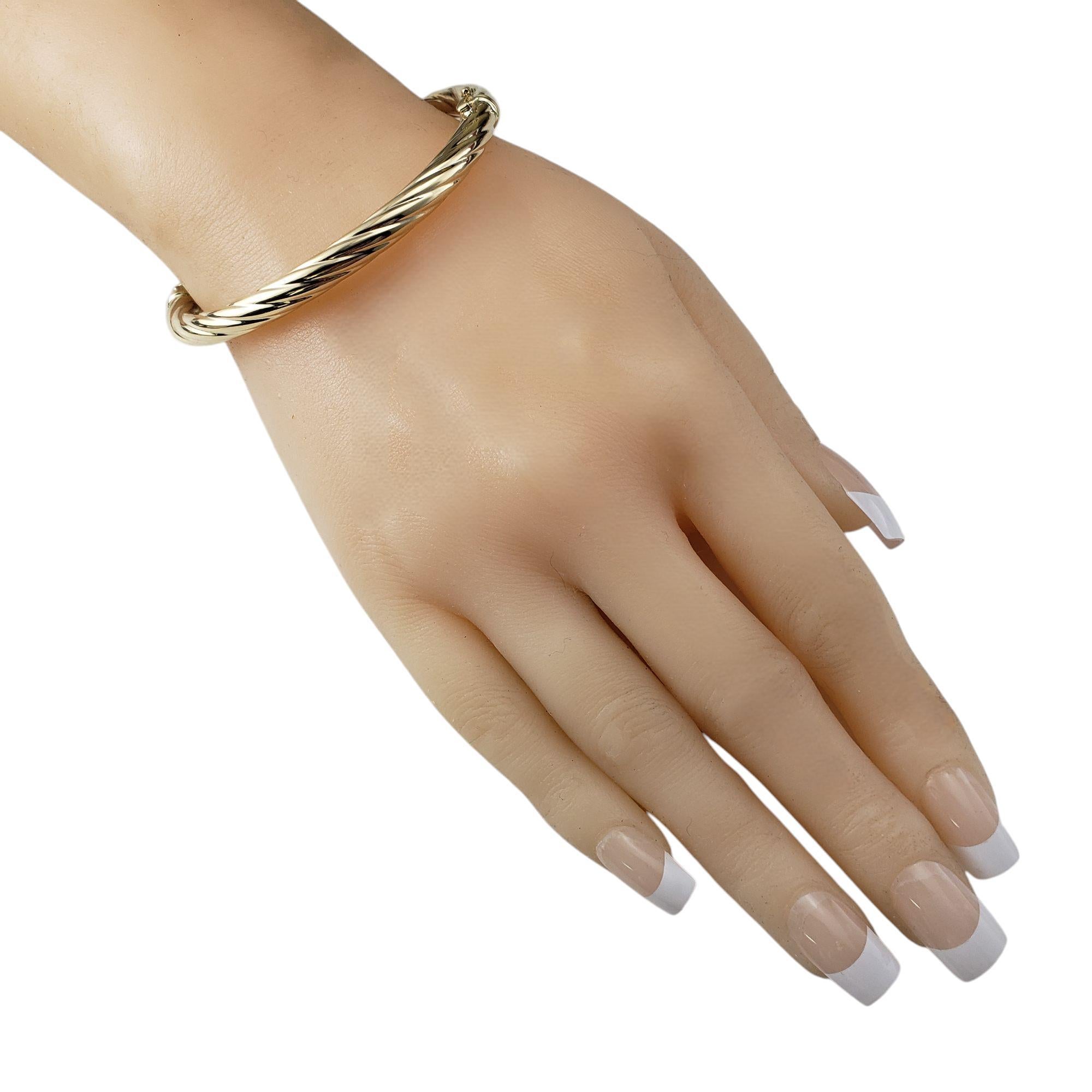 14 Karat Yellow Gold Twist Bangle Bracelet #20873 1