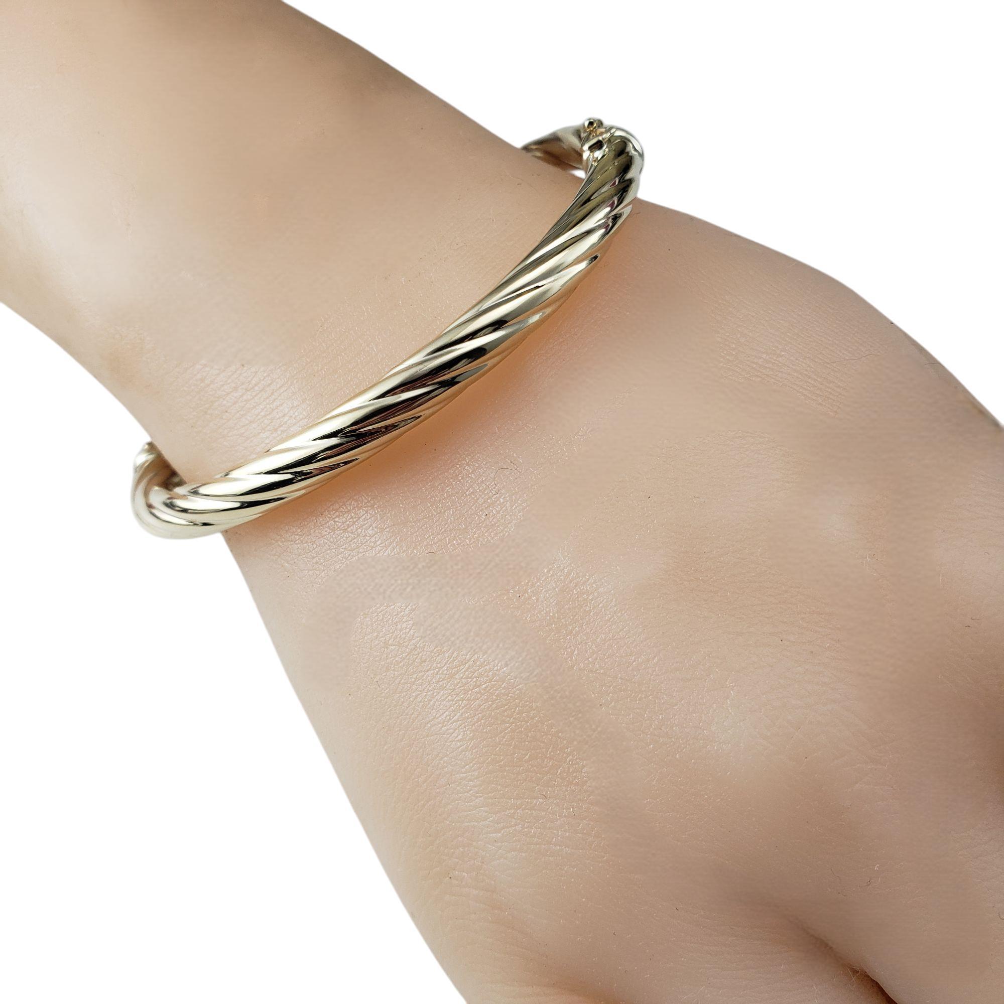 14 Karat Yellow Gold Twist Bangle Bracelet #20873 2
