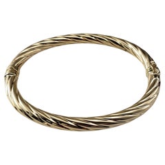 14 Karat Yellow Gold Twist Bangle Bracelet #20873