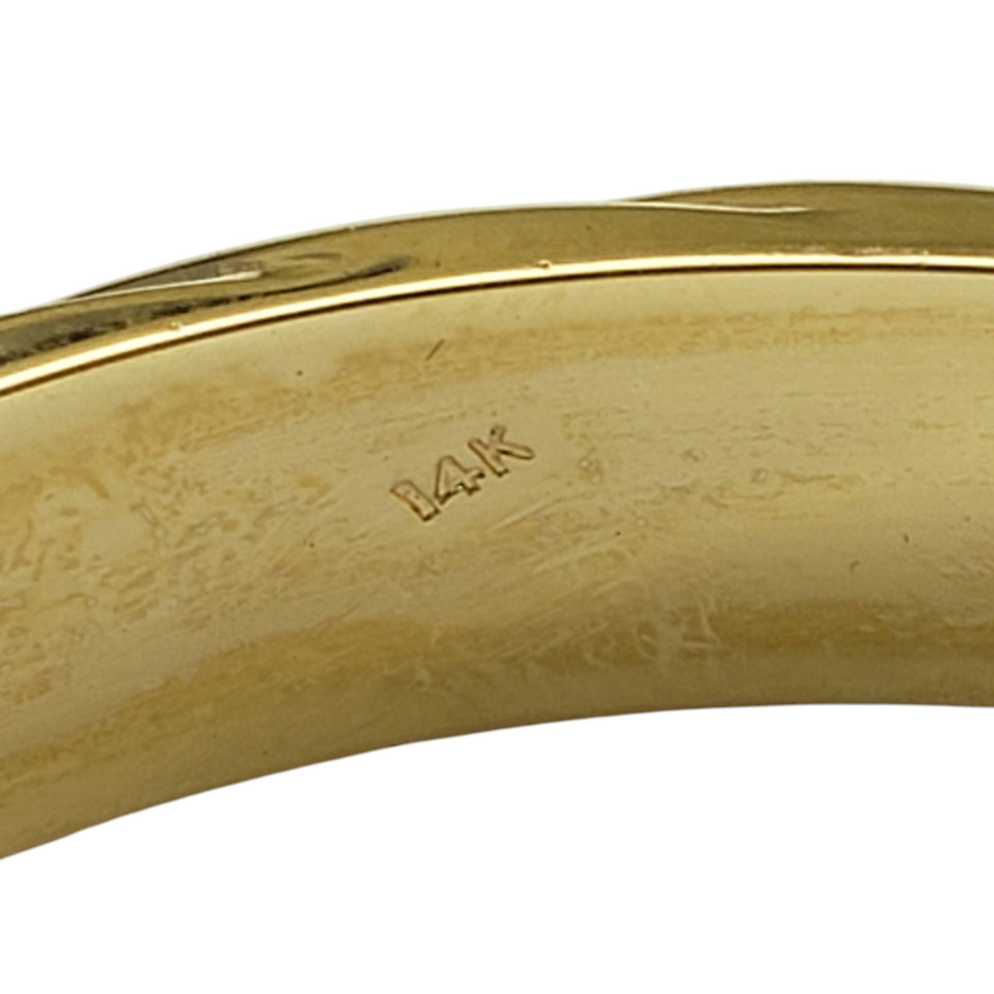 Bracelet torsadé en or jaune 14 carats #20877 Pour femmes en vente