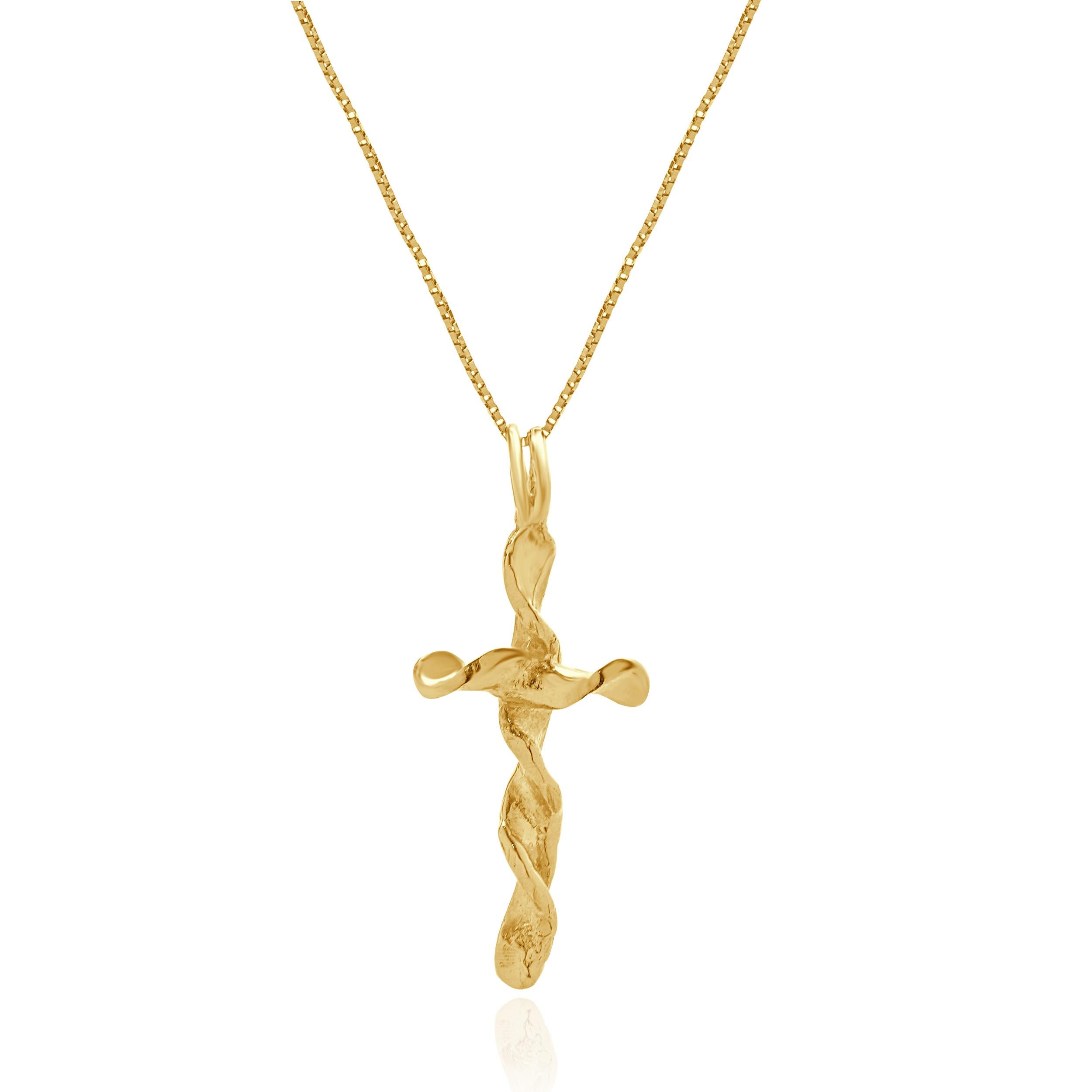 Designer: custom
Material: 14K yellow gold 
Dimensions: necklace measures 20-inches in length
Weight: 2.75 grams
