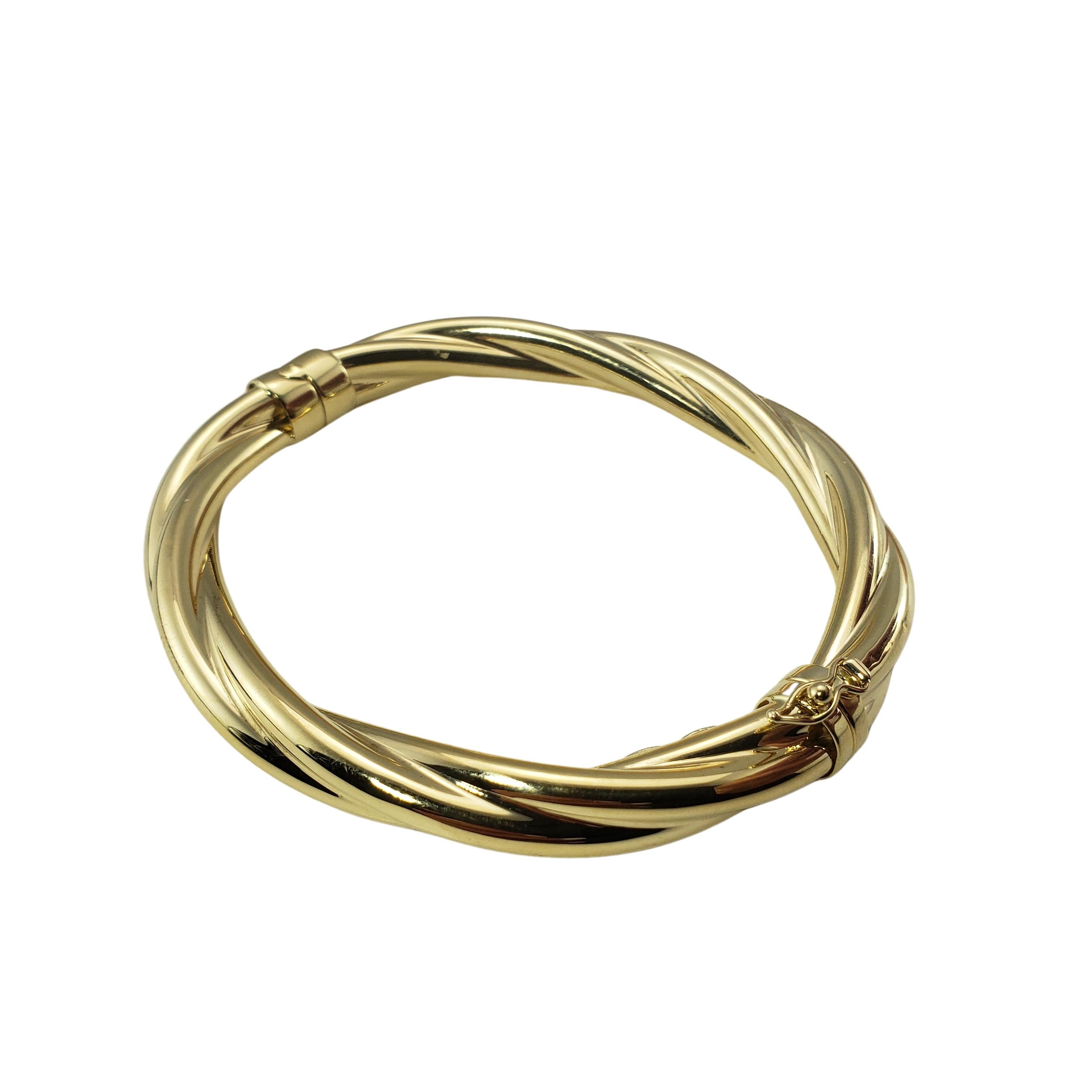 14 Karat Gelbgold Twist Scharnier-Armreif im Zustand „Gut“ in Washington Depot, CT