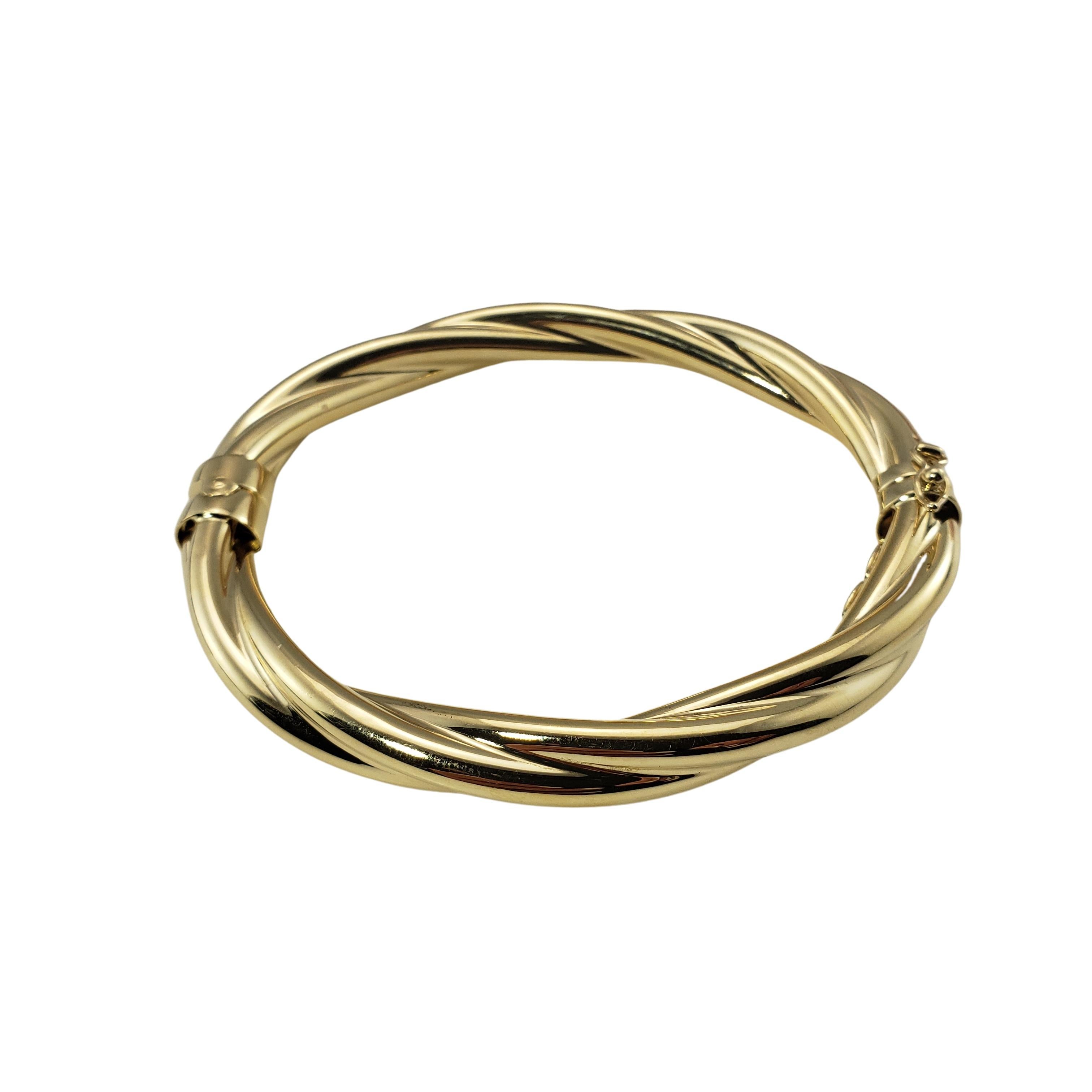 14 Karat Gelbgold Twist Scharnier-Armreif Damen
