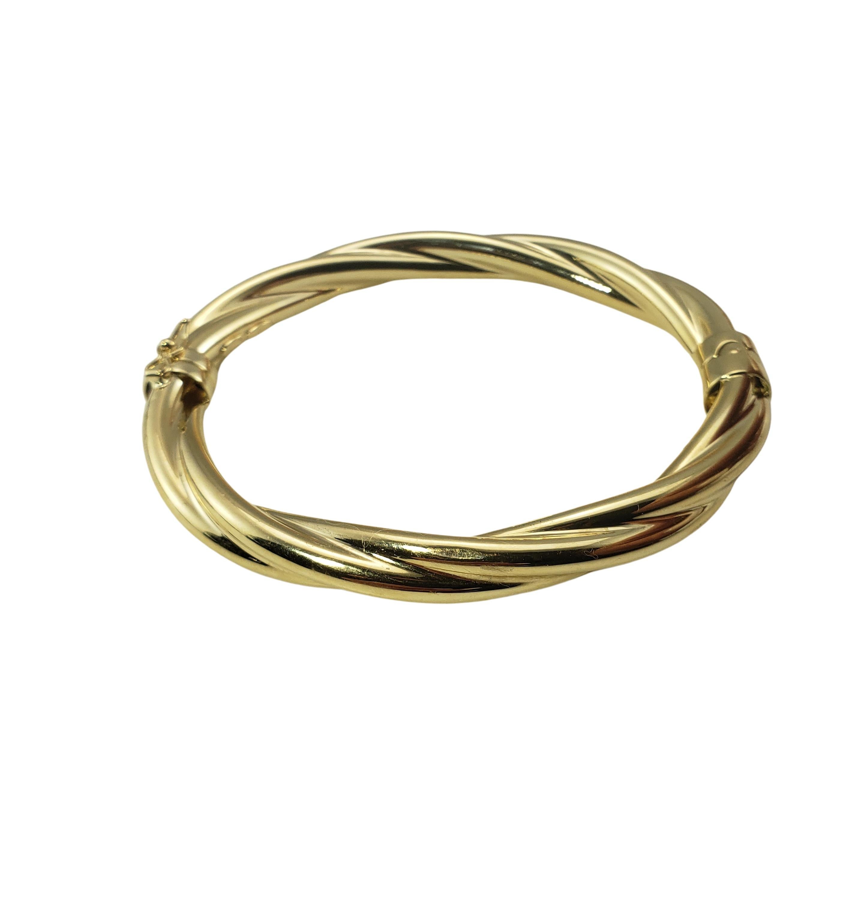 14 Karat Gelbgold Twist Scharnier-Armreif 1