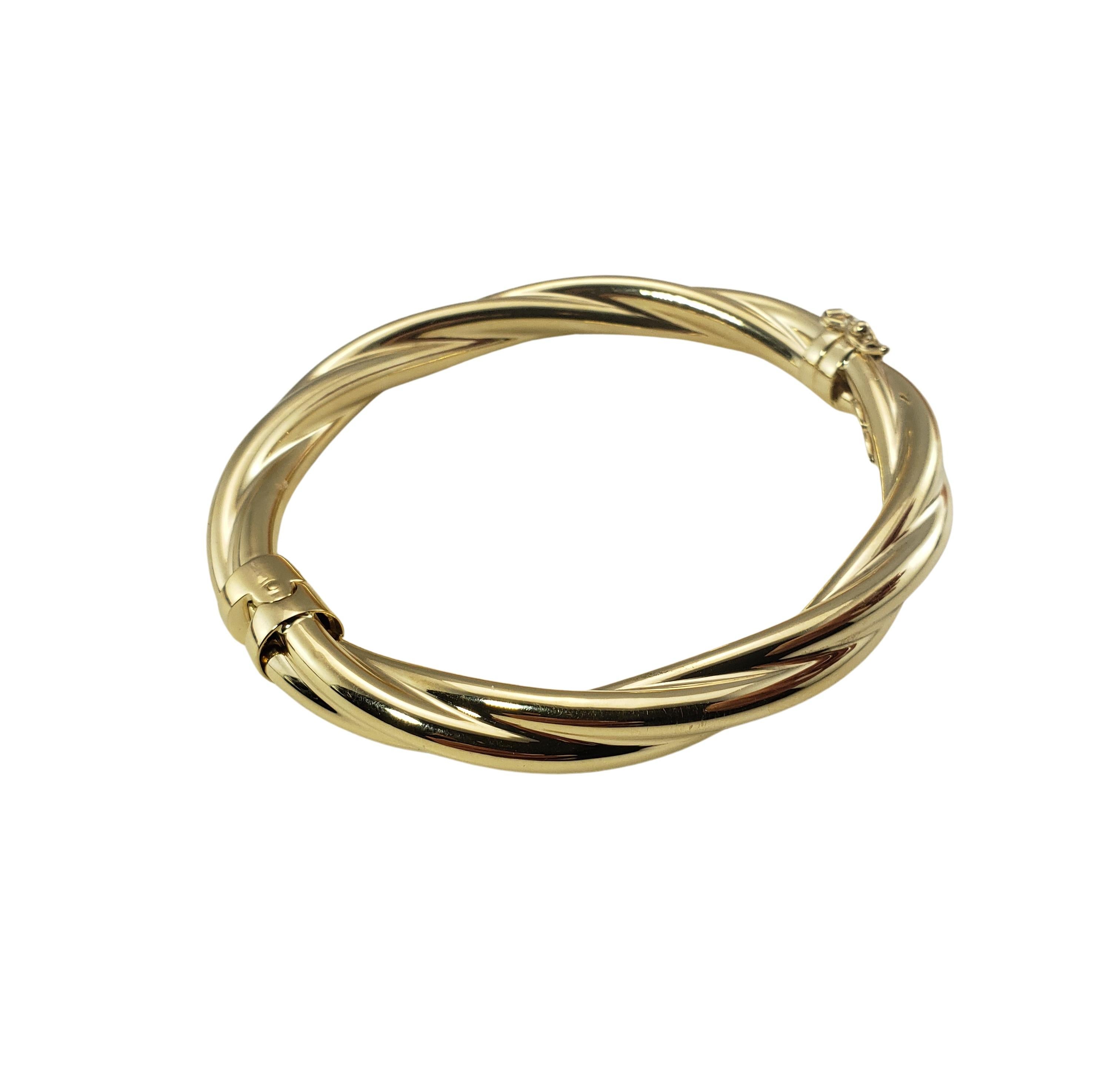 14 Karat Gelbgold Twist Scharnier-Armreif 2