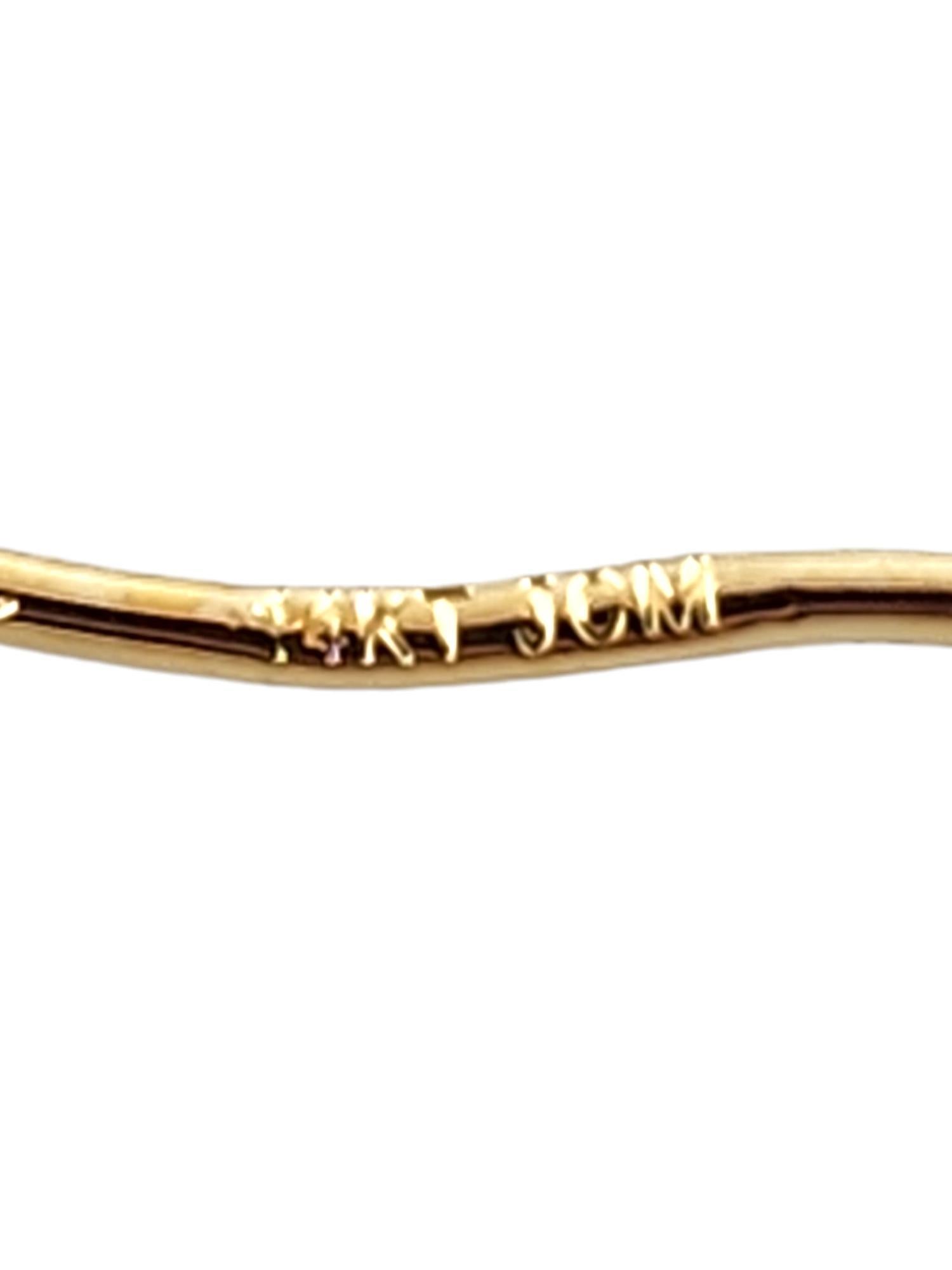 14 Karat Yellow Gold Twisted Hoop Earrings #19138 For Sale 3