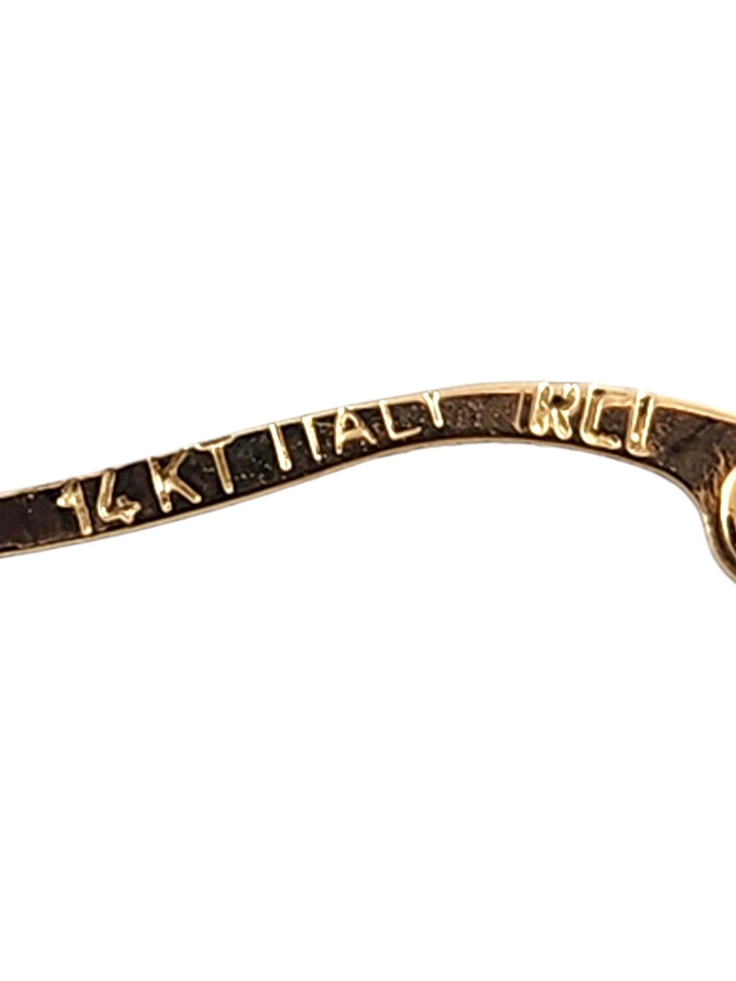 14 Karat Yellow Gold Twisted Hoop Earrings #19150 3