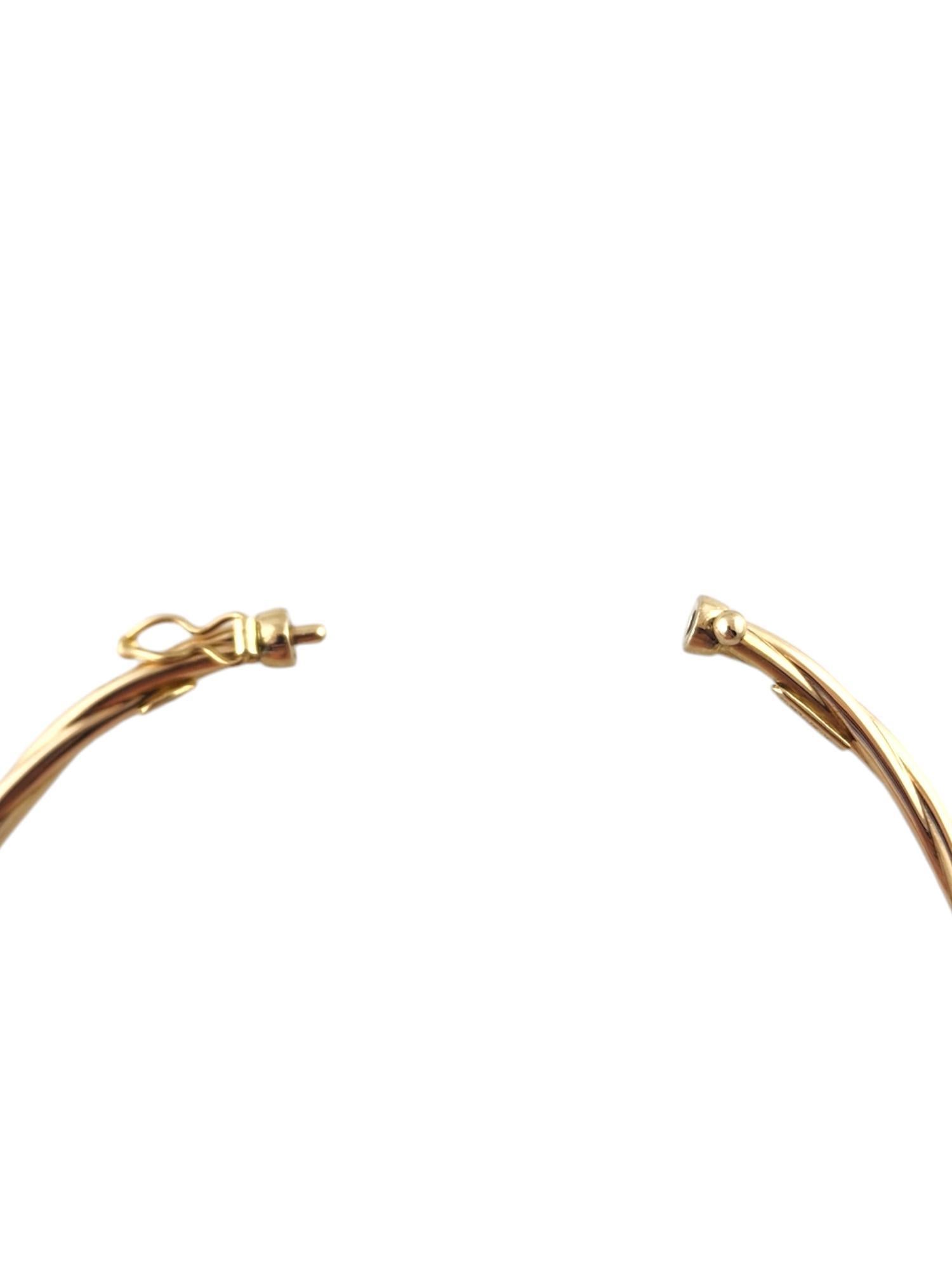 14 Karat Yellow Gold Twisted Oval Bangle Bracelet #19007 2