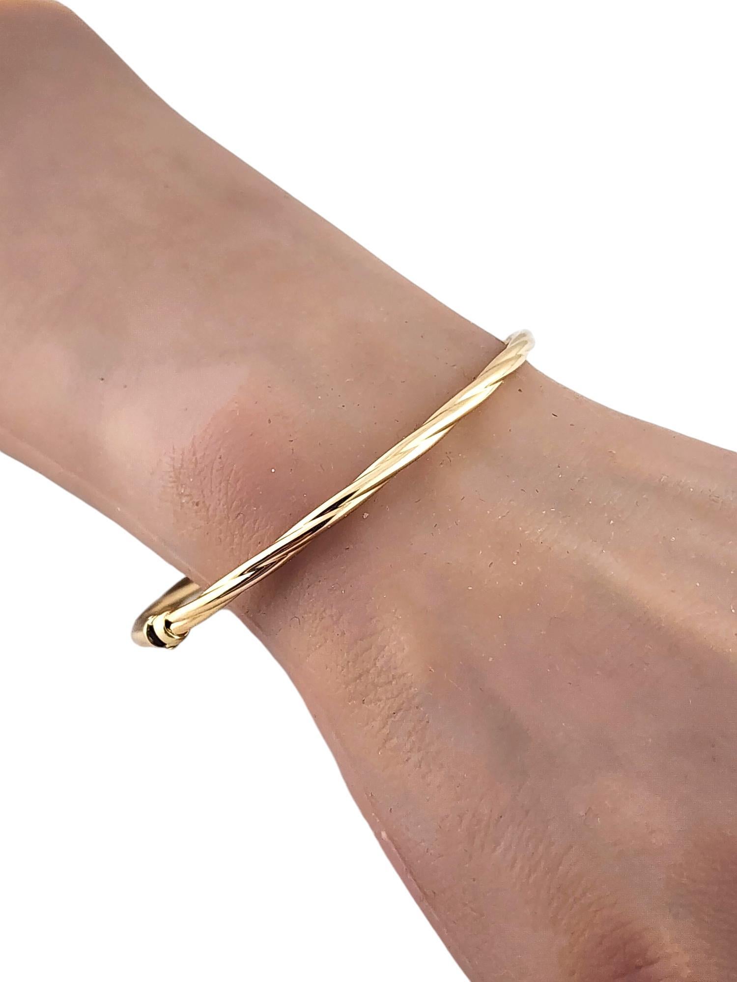14 Karat Yellow Gold Twisted Oval Bangle Bracelet #19007 4