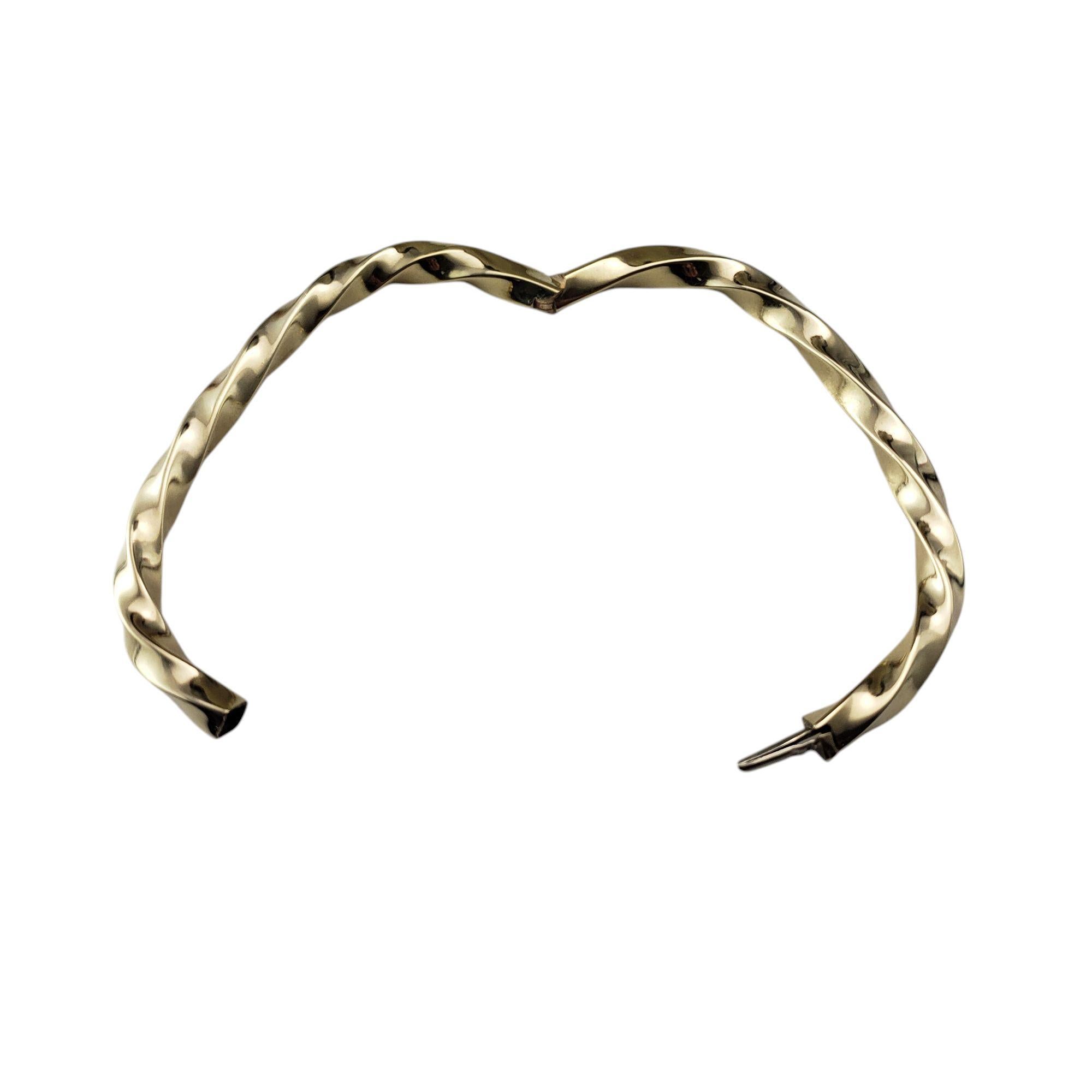 Bracelet carré torsadé en or jaune 14 carats #21119 Bon état - En vente à Washington Depot, CT