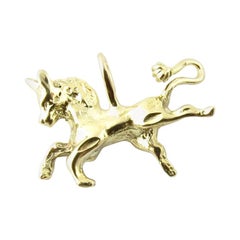 14 Karat Yellow Gold Unicorn Charm