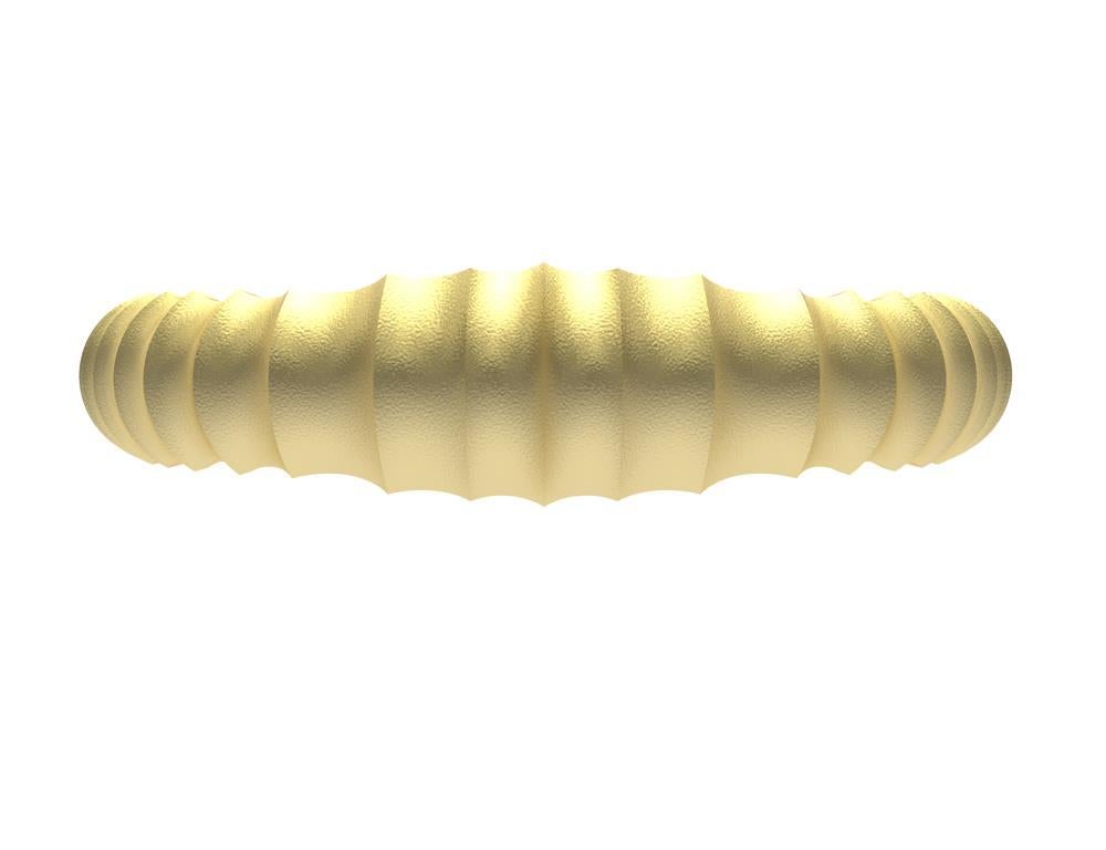14 Karat Yellow Gold Unisex Concave Cuff Bracelet For Sale 1