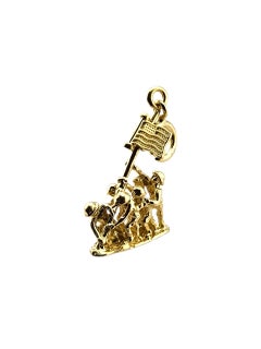 14 Karat Yellow Gold US Marine Crops War Memorial Charm #23294