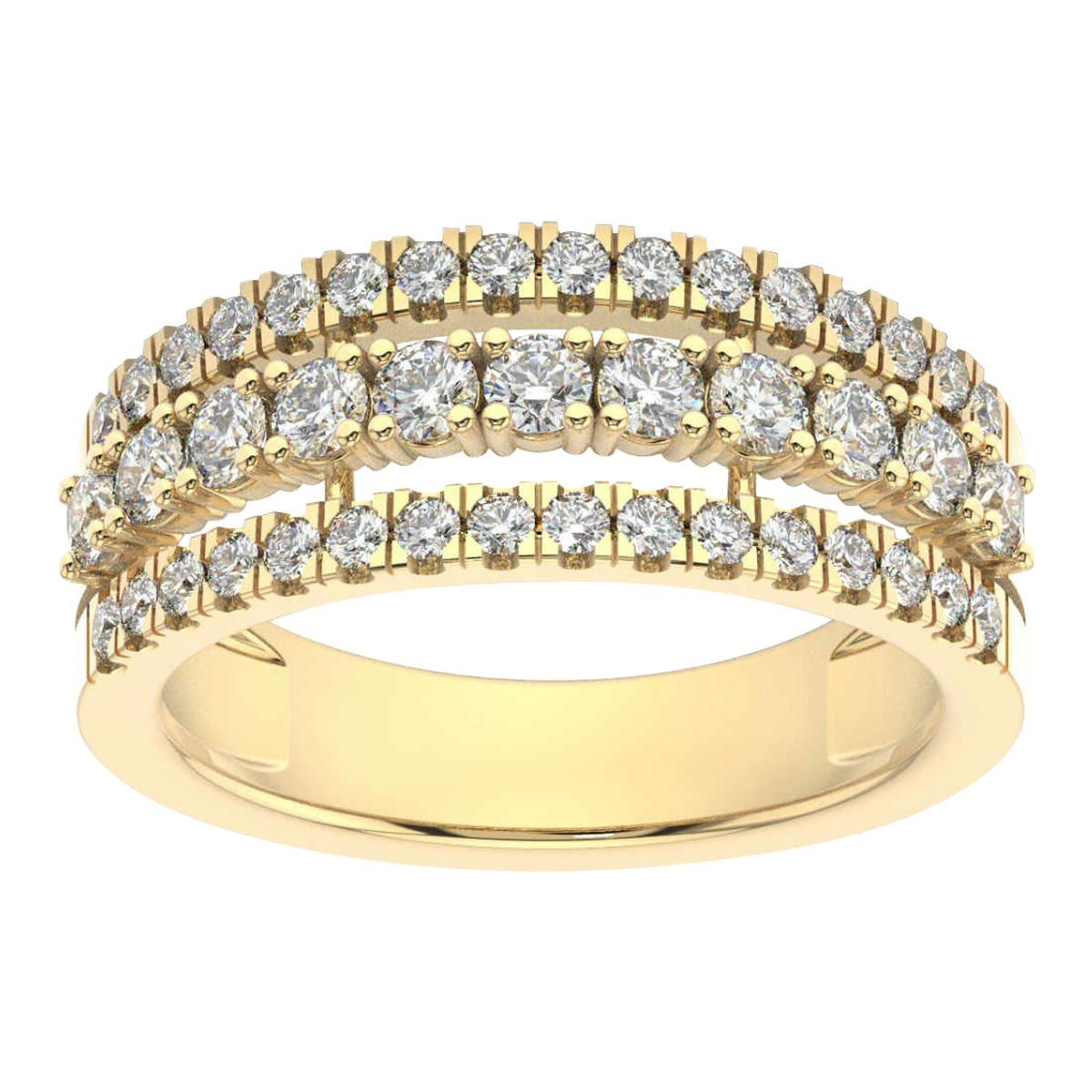 14 Karat Yellow Gold Vega Fashion Diamond Ring '1 Carat' For Sale