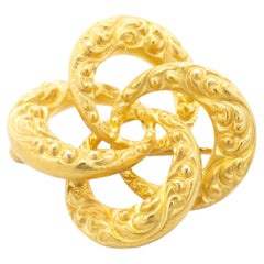 14 Karat Yellow Gold Victorian Love Knot Pin