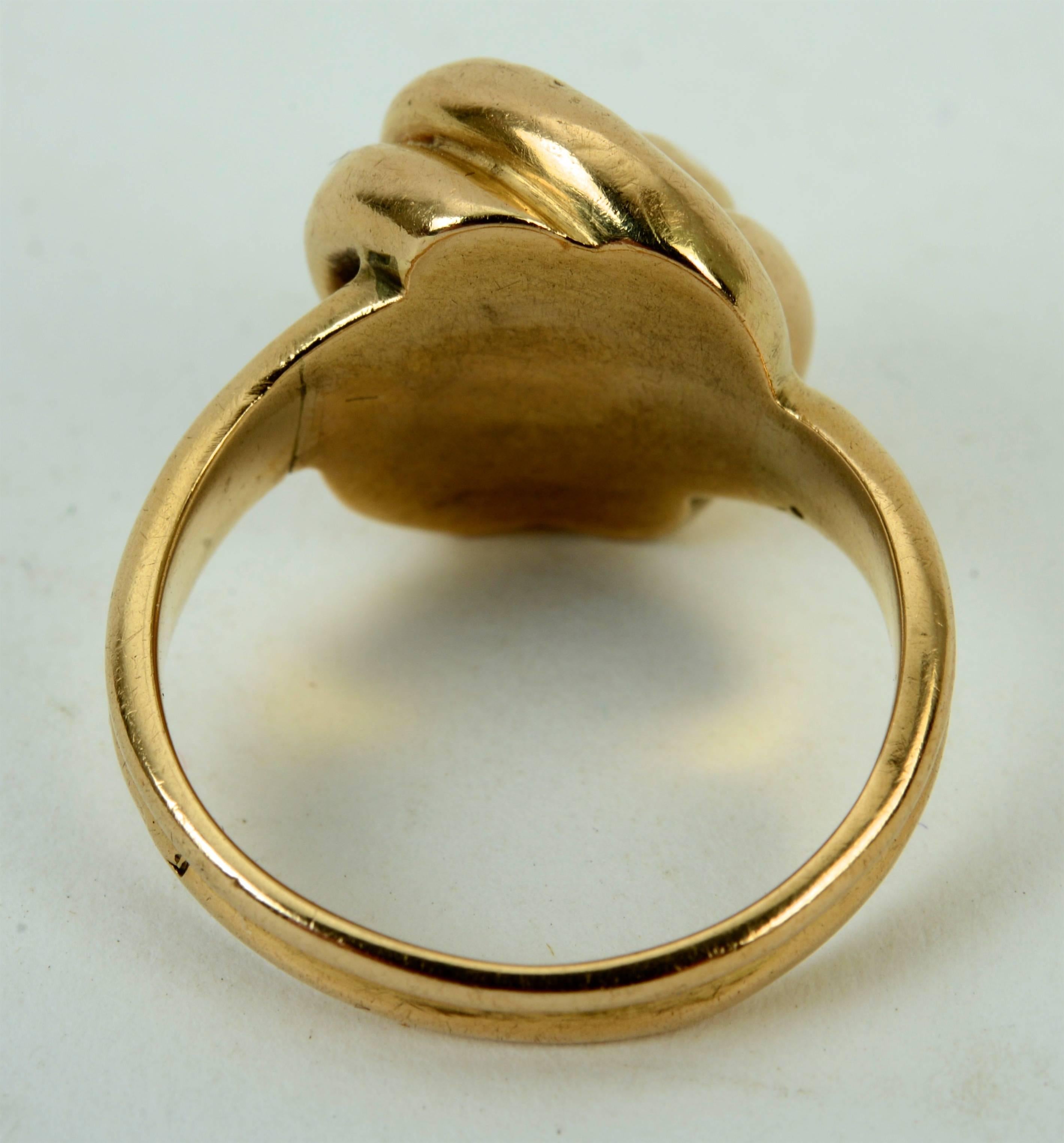 gold love knot ring