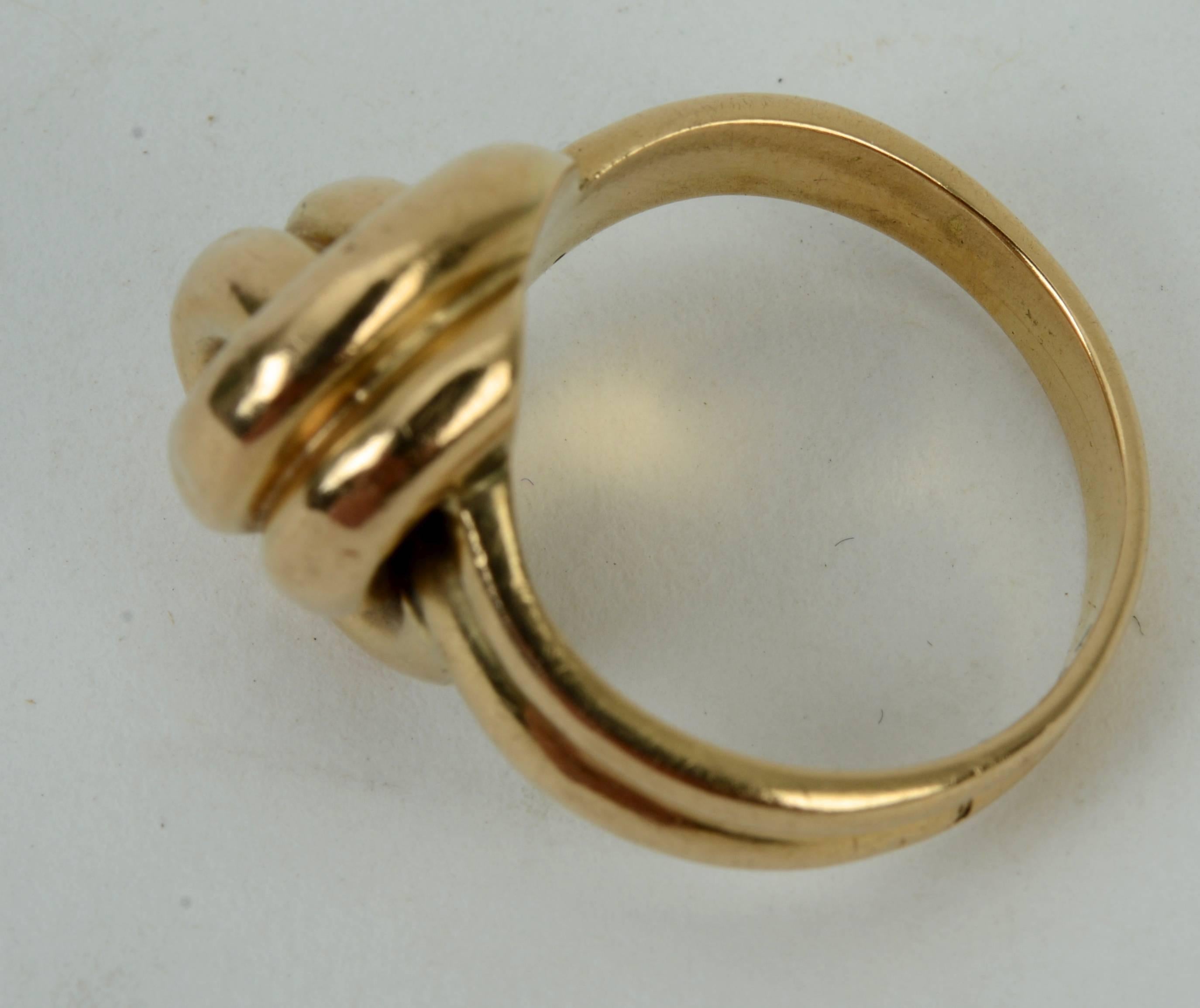 14k gold knot ring