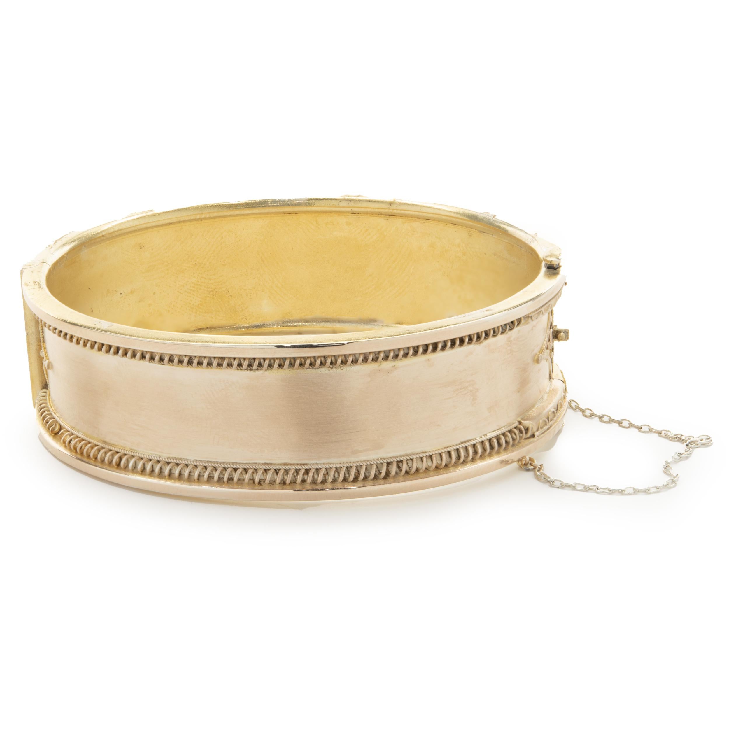 14 Karat Gelbgold Vintage 1880's Armspange Armband im Zustand „Gut“ in Scottsdale, AZ