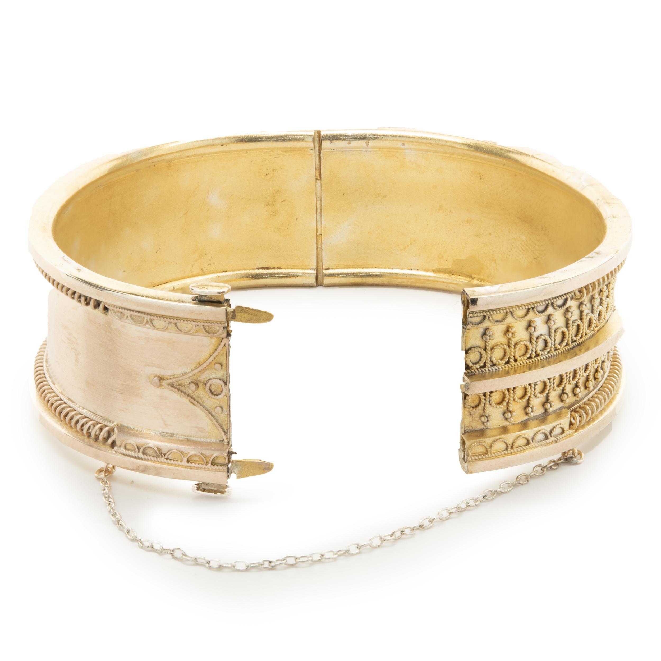 14 Karat Gelbgold Vintage 1880's Armspange Armband Damen